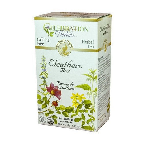Organic Ginseng Eleuthero Root Tea 24 Bags by Celebration Herbals
