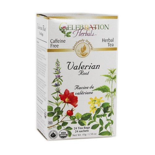 Organic Valerian Root Tea 24 Bags by Celebration Herbals