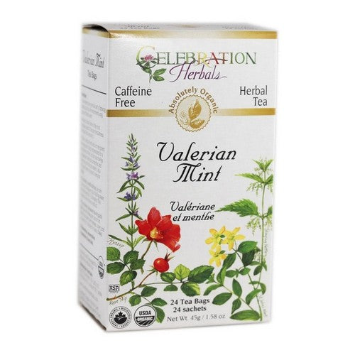 Organic Valerian Mint Tea 24 Bags by Celebration Herbals