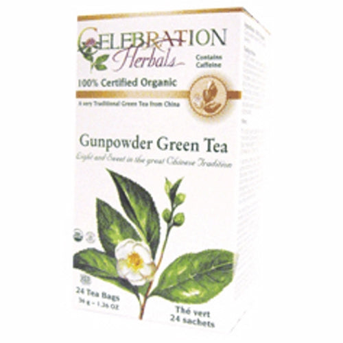 Organic Green Tea Gunpowder 24 Bags by Celebration Herbals