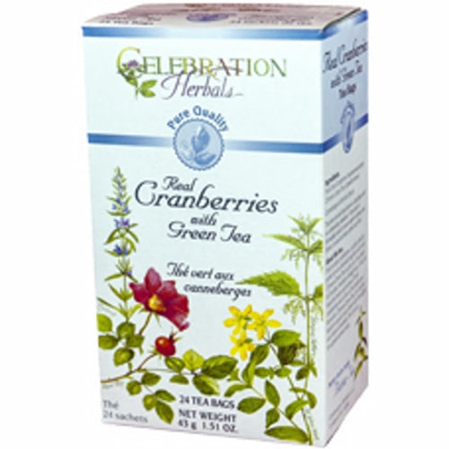 Cranberries with Green Tea PQ 34 bags by Celebration Herbals
