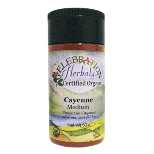 Organic Cayenne Medium 60 grams by Celebration Herbals