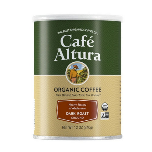 Organic Ground Coffee Dark Roast 12 Oz by Cafe Altura
