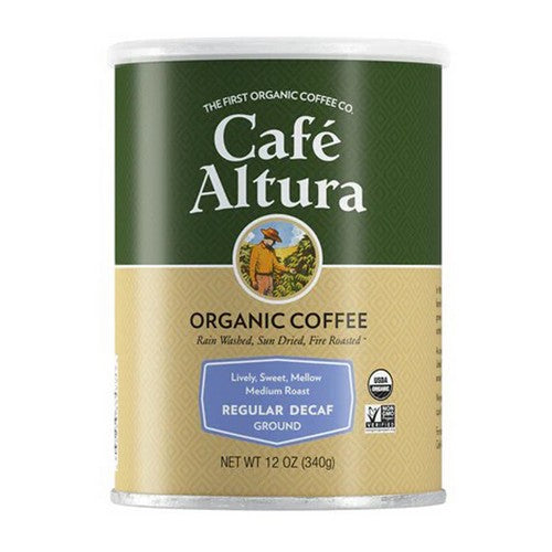 Organic Coffee Regular Roast Decaf 12 Oz by Cafe Altura