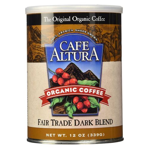 Fair Trade Dark Blend Roasted Ground Coffee 12 Oz by Cafe Altura