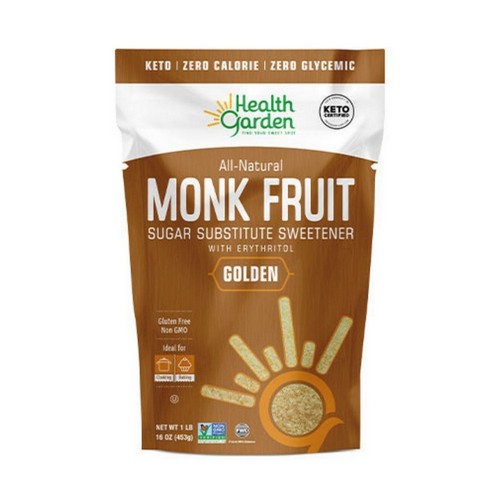 Monk Fruit With Erythritol Golden 16 Oz by Health Garden