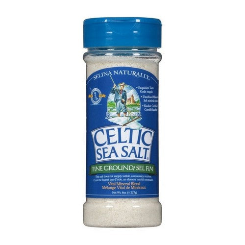 Fine Ground Sea Salt Shaker Jar 8 Oz by Celtic Sea Salt