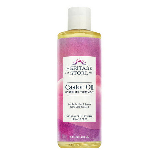 Castor Oil Cold Pressed 8 Fl Oz by Heritage Store