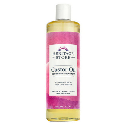 Castor Oil Cold Pressed 16 Fl Oz by Heritage Store