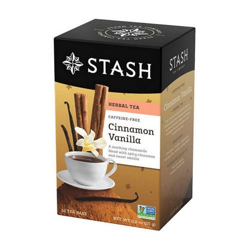 Caffeine Free Herbal Tea Cinnamon Vanilla 18 Bags by Stash Tea