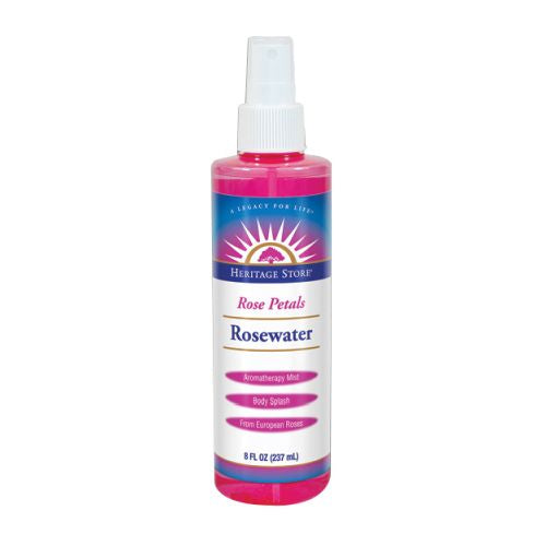 Rosewater Refreshing Facial Mist ROSEWATER ATOMIZER, 8 OZ by Heritage Store