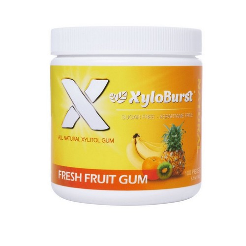 Xylitol Gum Fresh Fruit 100 Count by Xyloburst