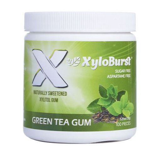 Xylitol Gum Green Tea 100 Count by Xyloburst