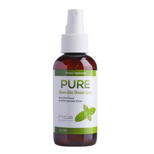 Pure Silver Zinc Throat Spray 4 Oz by Xyloburst