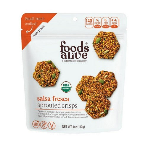 Organic Sprouted Crisps Salsa Fresca 4 Oz by Foods Alive