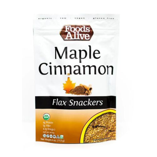 Maple Cinnamon Flax Crackers 4 Oz by Foods Alive