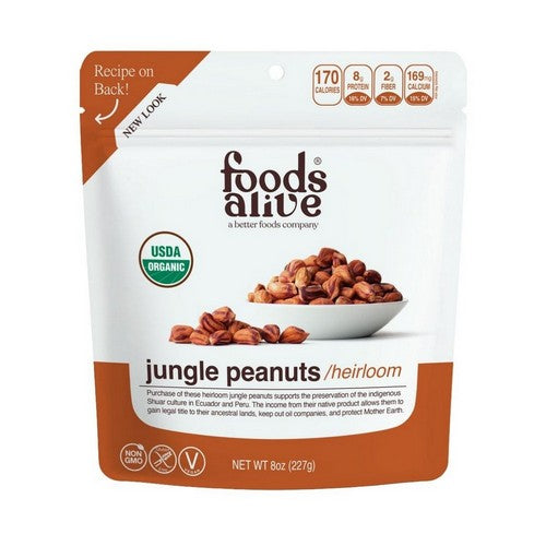 Organic Jungle Peanuts Heirloom 8 Oz by Foods Alive