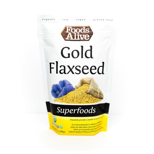 Organic Golden Flax Seeds 14 Oz by Foods Alive