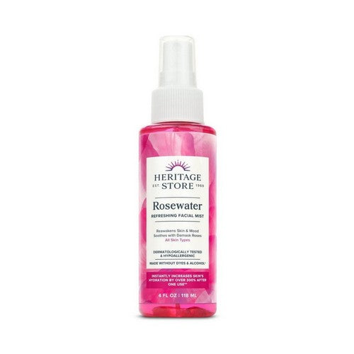Rosewater Refreshing Facial Mist 4 Oz by Heritage Store