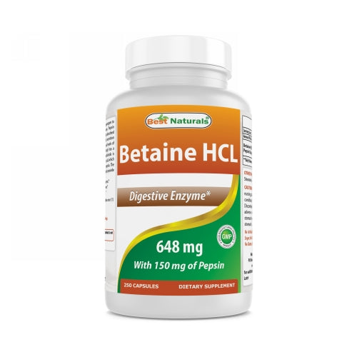 Betaine HCL 250 Caps by Best Naturals