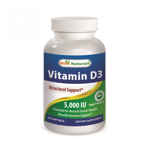 Vitamin D 3 360 Softgels by Best Naturals