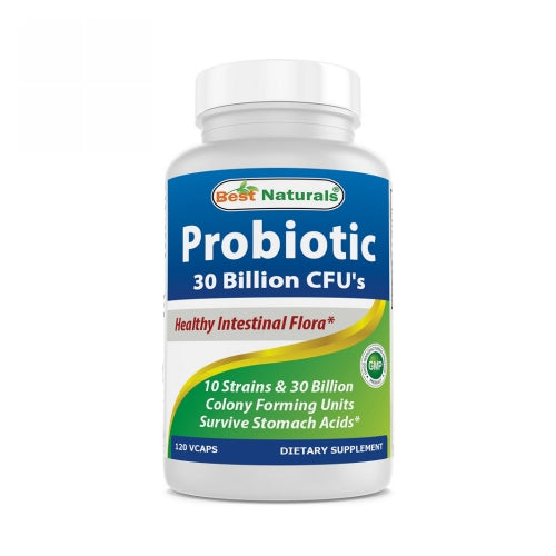 Probiotic 10 Strains & 30 Billion CFU 120 Veg Caps by Best Naturals