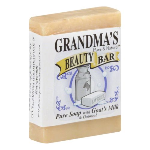 Beauty Bar Goat Milk Soap with Oatmeal 4 Oz by Grandmas Pure & Natural