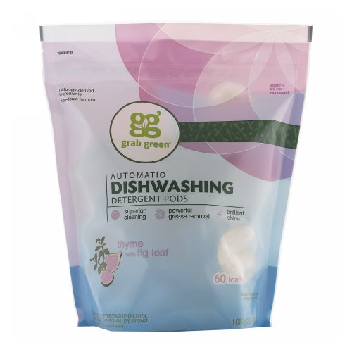 Automatic Dishwashing Detergent Pods Thyme 60 Loads by Grab Green