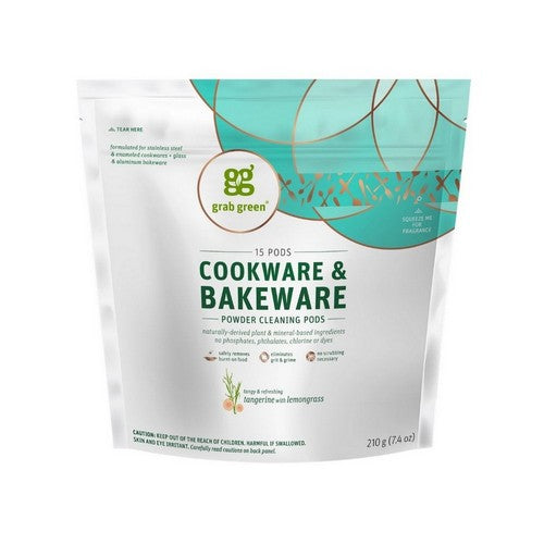 Cookware And Bakeware Cleaner Pods Tangerine With Lemongrass 7.4 Oz by Grab Green