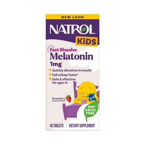 Kids Fast Dissolve Melatonin Strawberry 40 Tabs by Natrol