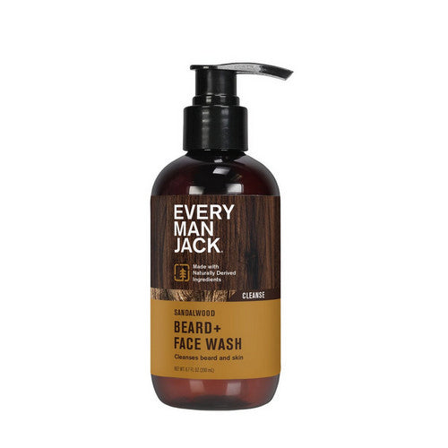 Beard Plus Face Wash Sandalwood 6.7 Oz by Every Man Jack