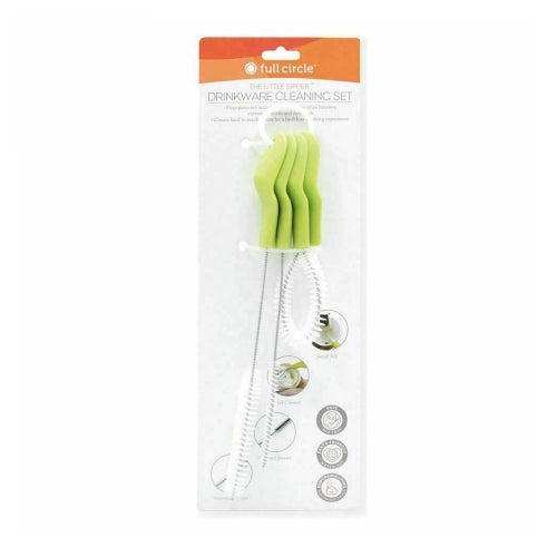 Drinkware Cleaning Set Green 1 Count by Full Circle Home
