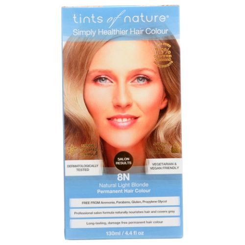 Permanent Hair Color 8N Natural Light Blonder 4.4 Oz by Tints of Nature