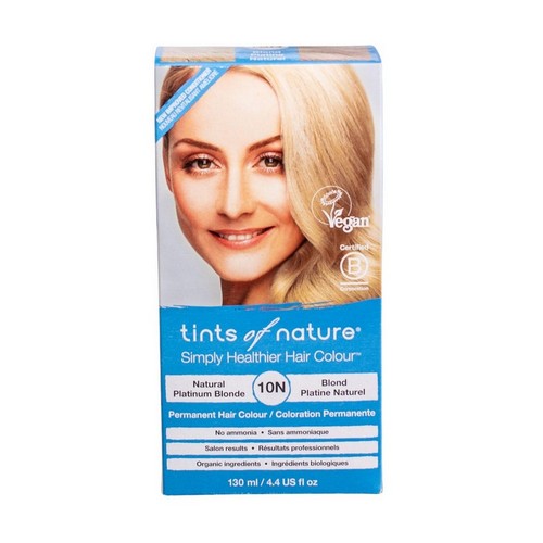 Permanent Hair Colour 10N Natural Platinum Blonde 4.4 Oz by Tints of Nature