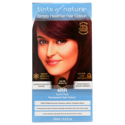 Permanent Hair Color 4RR Earth Red 4.4 Oz by Tints of Nature