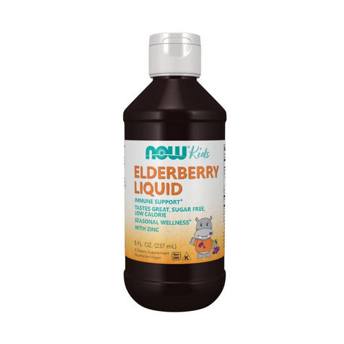 Elderberry Liquid for Kids 8 Oz by Now Foods