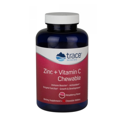 Zinc + Vitamin C Raspberry 120 Count by Trace Minerals