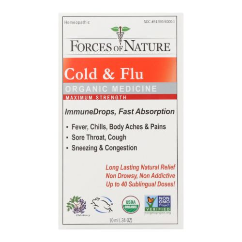 Cold & Flu Maximum Strength 10 ml by Forces of Nature