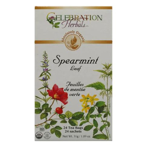 Organic Spearmint Leaf Tea 24 Bags by Celebration Herbals