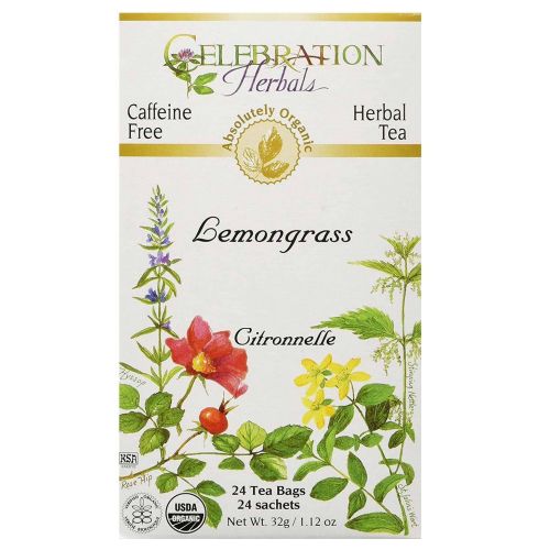 Organic Lemongrass Tea 24 Bags by Celebration Herbals