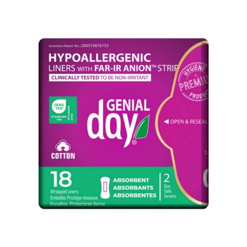 Absorbent Pantyliners 18 Count by Genial Day