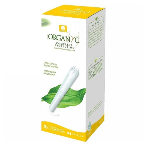 Regular Organic Cotton Applicator Tampons 16 Count by Organyc