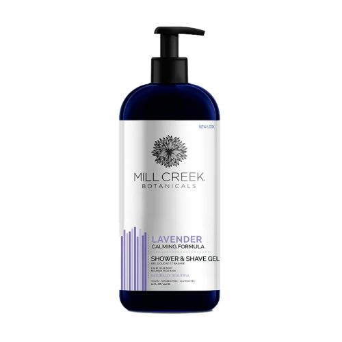 Shower & Shave Gel Lavender 14 Oz by Mill Creek Botanicals