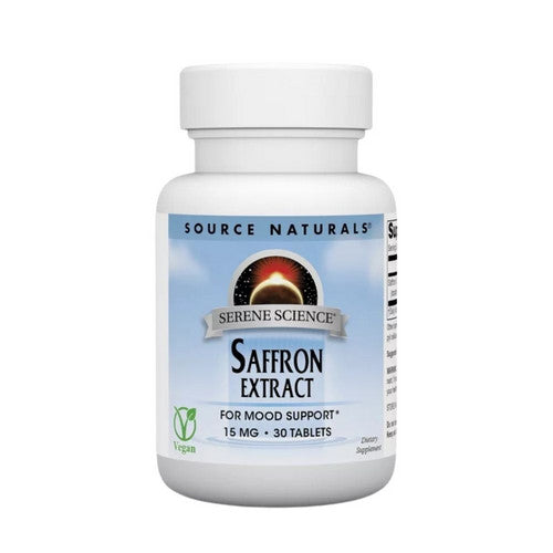 Serene Science Saffron Extract 15mg 30 Tabs by Source Naturals