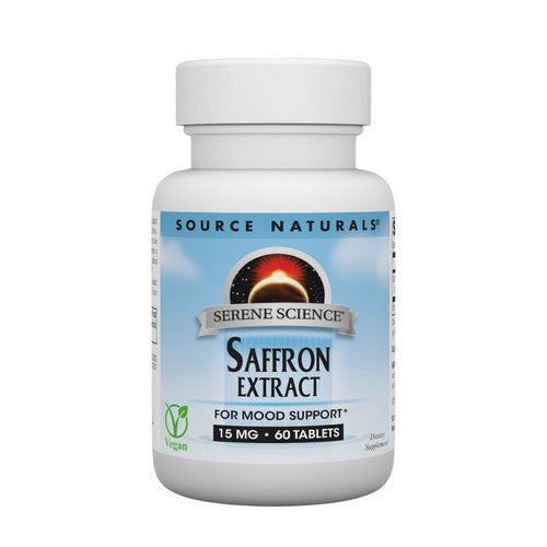 Serene Science Saffron Extract 15mg 60 Tabs by Source Naturals