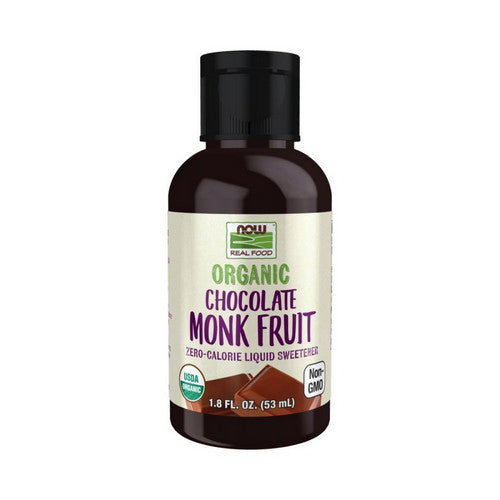 Organic Chocolate Liquid Monk Fruit 1.8 Oz by Now Foods
