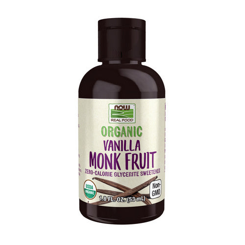Organic Monk Fruit Vanilla Liquid 1.8 Oz by Now Foods