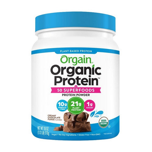 Organic Protein Powder Plus 50 Superfoods Creamy Chocolate Fudge 1.12 Lbs by Orgain