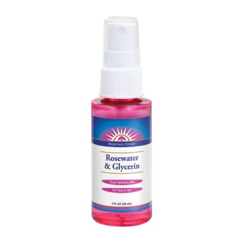 Rosewater & Glycerin w/Atomizer 2 Oz by Heritage Store