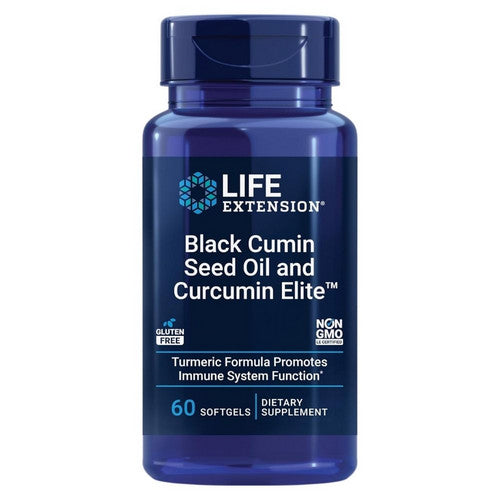 Black Cum in Seed Oil & Curcumin Elite Turmeric Extract 60 soft gels by Life Extension